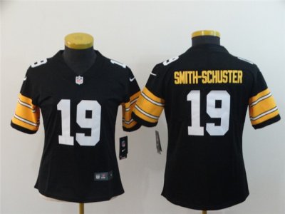 Women's Pittsburgh Steelers #19 JuJu Smith-Schuster Alternate Black Vapor Limited Jersey
