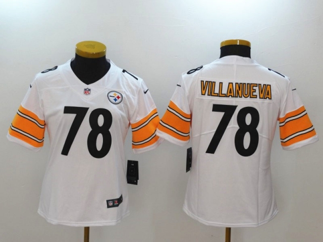 Women's Pittsburgh Steelers #78 Alejandro Villanueva White Vapor Limited Jersey - Click Image to Close