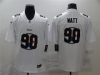 Pittsburgh Steelers #90 T.J. Watt White Shadow Logo Limited Jersey