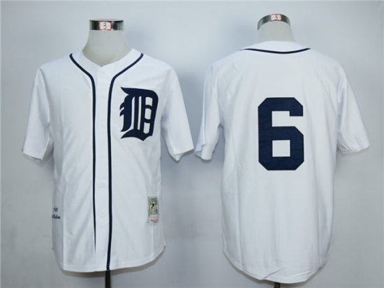 Detroit Tigers #6 Al Kaline Throwback White Jersey