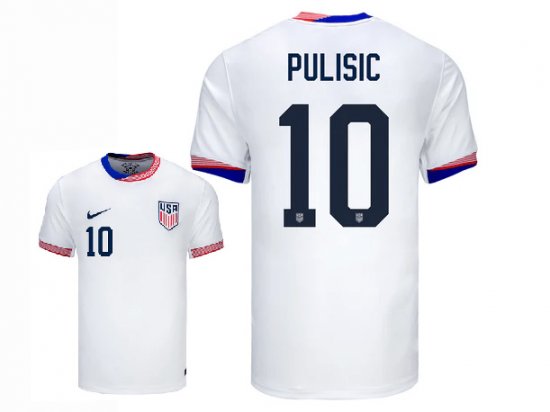 USA #10 CHRISTIAN PULISIC 2024/25 Home White Jersey