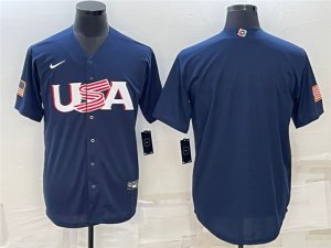 USA Blank Navy 2023 World Baseball Classic Team Jersey