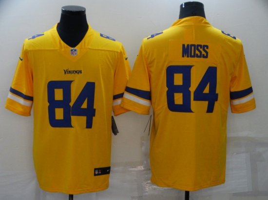 Minnesota Vikings #84 Randy Moss Gold Inverted Limited Jersey