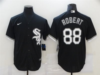 Chicago White Sox #88 Luis Robert Black Cool Base Jersey