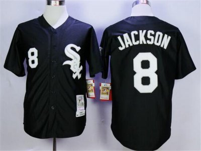 Chicago White Sox #8 Bo Jackson Throwback Black Jersey
