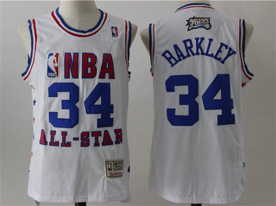 2003 NBA All-Star Game Eastern Conference #34 Charles Barkley White Hardwood Classic Jersey