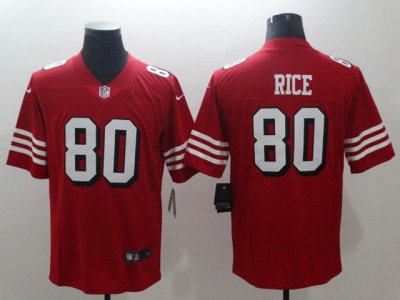 San Francisco 49ers #80 Jerry Rice Red Color Rush Limited Jersey