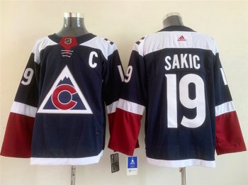 Colorado Avalanche #19 Joe Sakic Navy Alternate Jersey