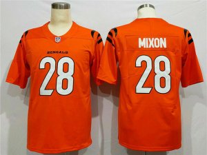 Cincinnati Bengals #28 Joe Mixon Orange Vapor Limited Jersey
