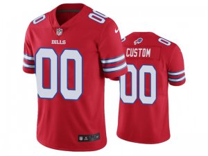 Buffalo Bills #00 Red Color Rush Vapor Limited Custom Jersey