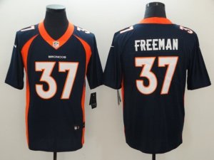 Denver Broncos #37 Royce Freeman Blue Vapor Limited Custom Jersey
