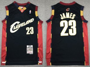 Cleveland Cavaliers #23 LeBron James 2008-09 Navy Hardwood Classics Jersey