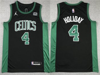 Boston Celtics #4 Jrue Holiday 2023-24 Black Statement Swingman Jersey