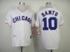 Chicago Cubs #10 Ron Santo 1968 Throwback White Jersey