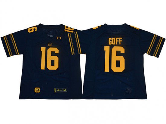 NCAA California Golden Bears #16 Jared Goff Navy College Football Jersey