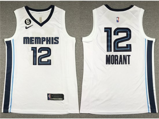 Memphis Grizzlies #12 Ja Morant 2022-23 White Swingman Jersey