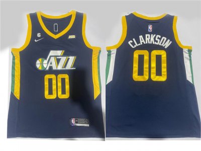 Utah Jazz #00 Jordan Clarkson Navy Swingman Jersey