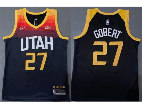 Utah Jazz #27 Rudy Gobert 2020-21 Black City Edition Swingman Jersey