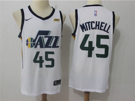 Utah Jazz #45 Donovan Mitchell White Swingman Jersey