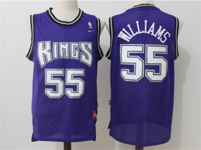 Sacramento Kings #55 Jason Williams Throwback Purple Jersey