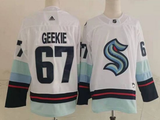 Seattle Kraken #67 Morgan Geekie White Jersey