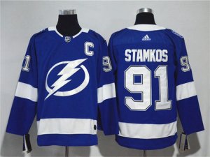 Women's Youth Tampa Bay Lightning #91 Steven Stamkos Blue Jersey