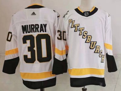 Pittsburgh Penguins #30 Matt Murray White 2021 Reverse Retro Jersey