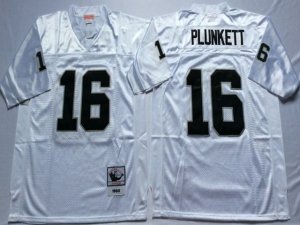 Oakland Raiders #16 Jim Plunkett 1980 Throwback White Jersey