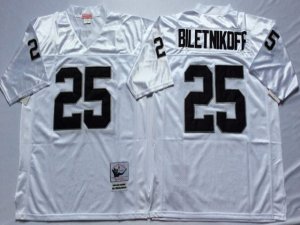 Oakland Raiders #25 Fred Biletnikoff Throwback White Jersey