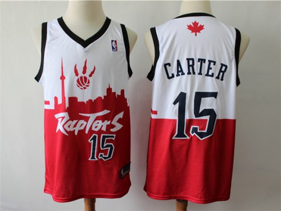 Toronto Raptors #15 Vince Carter White/Red 2019 City DNA Swingman Jersey