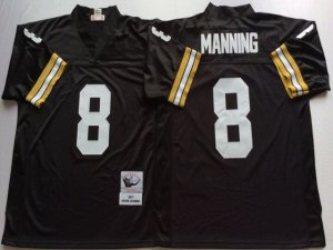 New Orleans Saints #8 Archie Manning 1971 Throwback Black Jersey