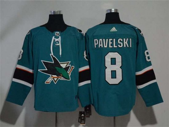 San Jose Sharks #8 Joe Pavelski Teal Jersey