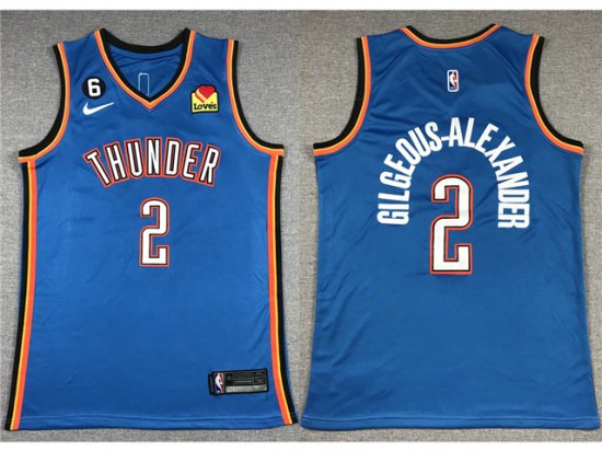 Oklahoma City Thunder #2 Shai Gilgeous-Alexander Blue Swingman Jersey