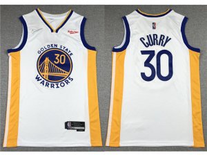 Golden State Warriors #30 Stephen Curry White Swingman Jersey