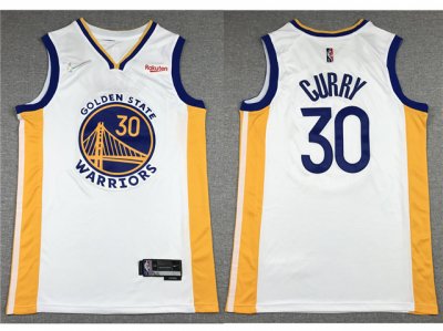 Youth Golden State Warriors #30 Stephen Curry White Swingman Jersey
