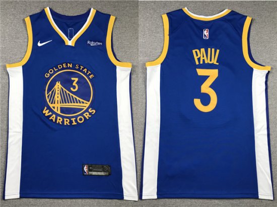 Golden State Warriors #3 Chris Paul Blue Swingman Jersey