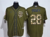 San Francisco Giants #28 Buster Posey Army Green Cool Base Jersey