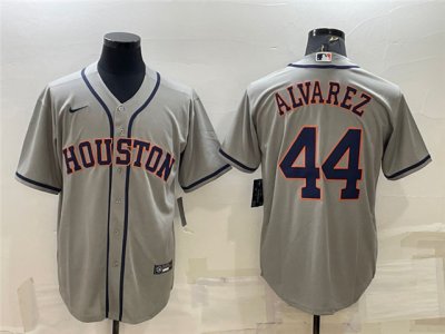 Houston Astros #44 Yordan Alvarez Gray Cool Base Jersey