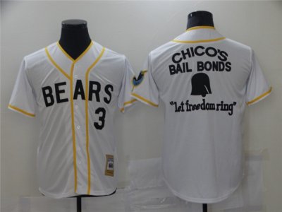 QCBW Men Bad News Bears 3 Kelly Leak 12 Tanner Boyle 100% Stitched Movie  1976 Chico's Bail Bonds Baseball Jersey