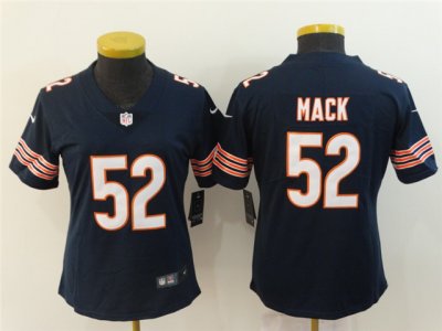Women's Chicago Bears #52 Khalil Mack Blue Vapor Limited Jersey