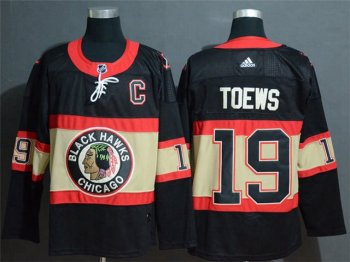 Chicago Blackhawks #19 Jonathan Toews Alternate Black Jersey