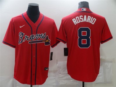 Atlanta Braves #8 Eddie Rosario Red Cool Base Jersey
