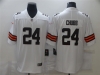 Cleveland Browns #24 Nick Chubb White Vapor Limited Jersey