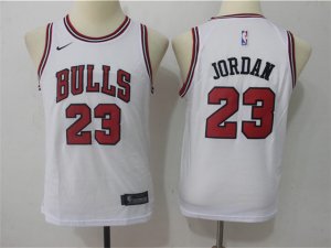 Youth Chicago Bulls #23 Michael Jordan White Swingman Jersey