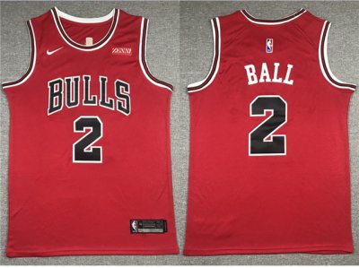 Chicago Bulls #2 Lonzo Ball Red Swingman Jersey