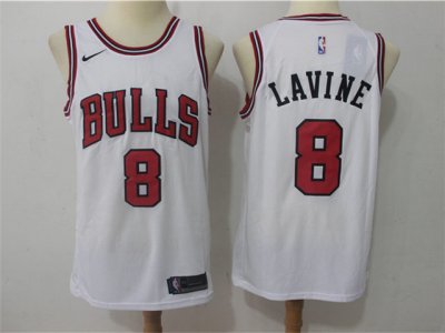 Chicago Bulls #8 Zach LaVine White Swingman Jersey