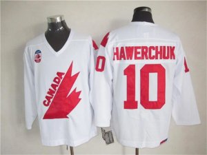 1991 Canada Cup Team Canada #10 Dale Hawerchuk CCM Vintage White Hockey Jersey