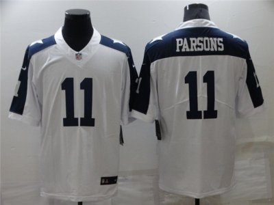 Dallas Cowboys #11 Micah Parsons Thanksgiving White Vapor Limited Jersey