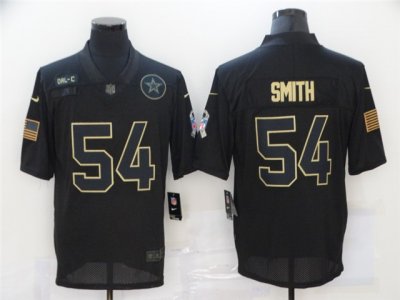 Dallas Cowboys #54 Jaylon Smith 2020 Black Salute To Service Limited Jersey