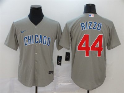 Chicago Cubs #44 Anthony Rizzo Grey Cool Base Jersey